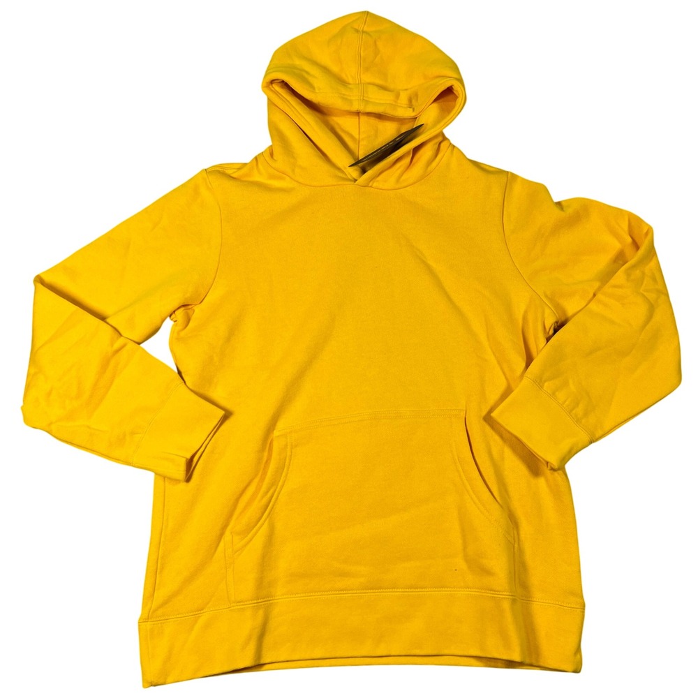 Fanatics Mens Blank Pullover Hoodie Yellow Cotton Blend Size L NEW